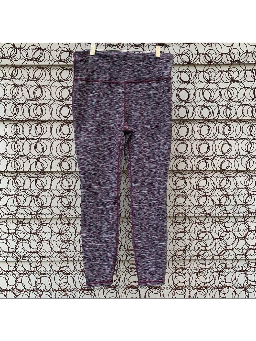 Gap Fit purple heather leggings workout athleisure LARGE